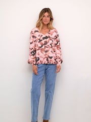 Cream CRElena Viscose V-Neck Black Blouse - Image 4 of 6