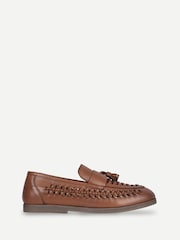 Off The Hook Tan Brown Tiger Tassel Loafers - Image 2 of 6
