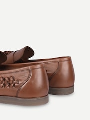 Off The Hook Tan Brown Tiger Tassel Loafers - Image 5 of 6