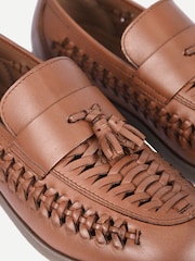 Off The Hook Tan Brown Tiger Tassel Loafers - Image 6 of 6