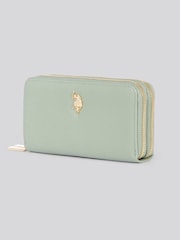 U.S. Polo Assn. Green Womens Large D-Zip Wallet - Image 2 of 6