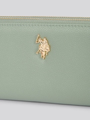 U.S. Polo Assn. Green Womens Large D-Zip Wallet - Image 3 of 6
