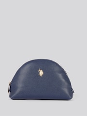 U.S. Polo Assn. Blue Womens Jones Round Make Up"/" Beauty Bag - Image 1 of 6