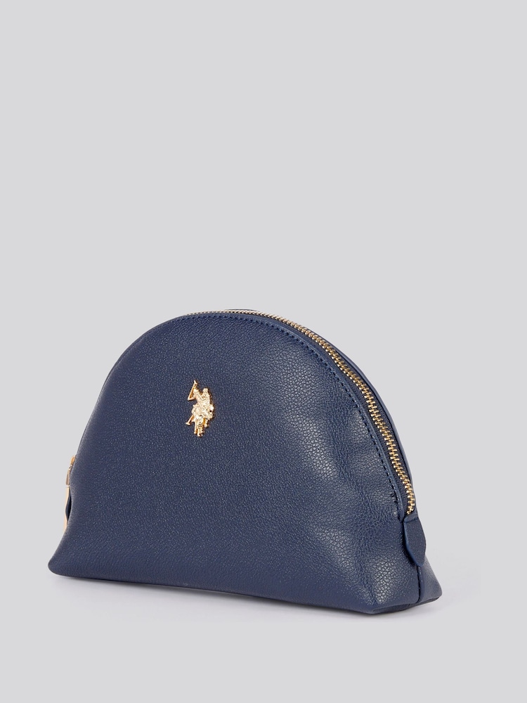 U.S. Polo Assn. Blue Womens Jones Round Make Up"/" Beauty Bag - Image 2 of 6 U.S. Polo Assn. Blue Womens Jones Round Make Up"/" Beauty Bag - Image 2 of 6