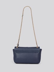 U.S. Polo Assn. Blue Womens Jones Flap Cross-Body Chain Bag - Image 3 of 6