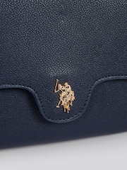 U.S. Polo Assn. Blue Womens Jones Flap Cross-Body Chain Bag - Image 5 of 6