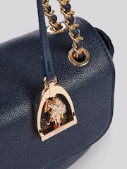 U.S. Polo Assn. Blue Womens Jones Flap Cross-Body Chain Bag - Image 6 of 6