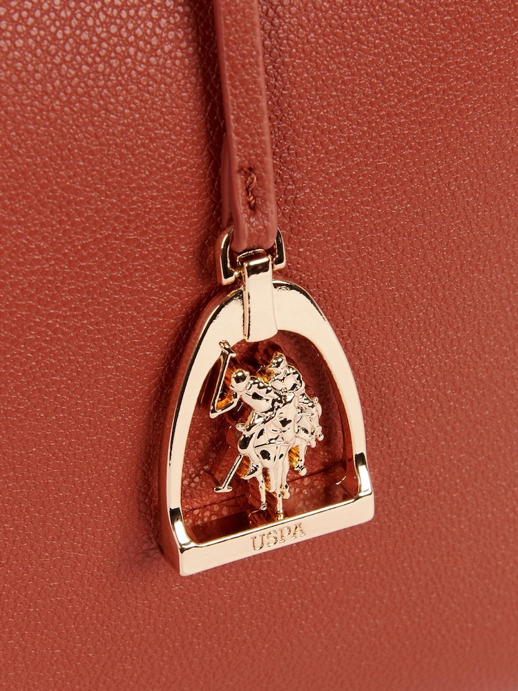 U.S. Polo Assn. Brown Womens Jones Shopper Bag - Image 6 of 6