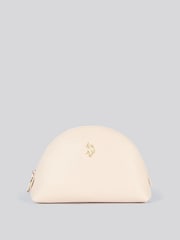 U.S. Polo Assn. Cream Womens Jones Round Make Up"/" Beauty Bag - Image 1 of 6