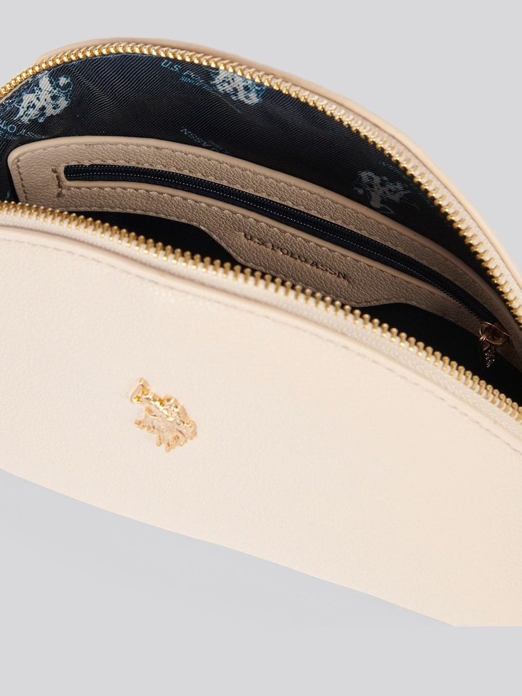 U.S. Polo Assn. Cream Womens Jones Round Make Up"/" Beauty Bag - Image 6 of 6