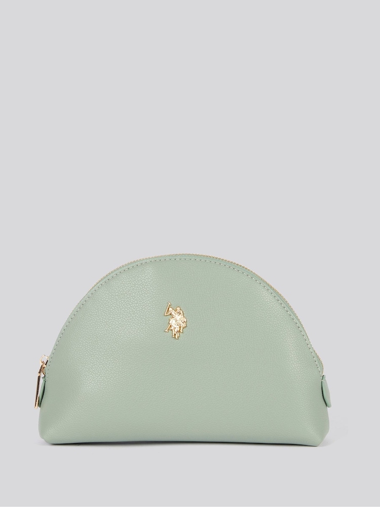 U.S. Polo Assn. Green Womens Jones Round Make Up"/" Beauty Bag - Image 1 of 6