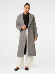 Forever New Grey Candice Double Breasted Coat - Image 1 of 5