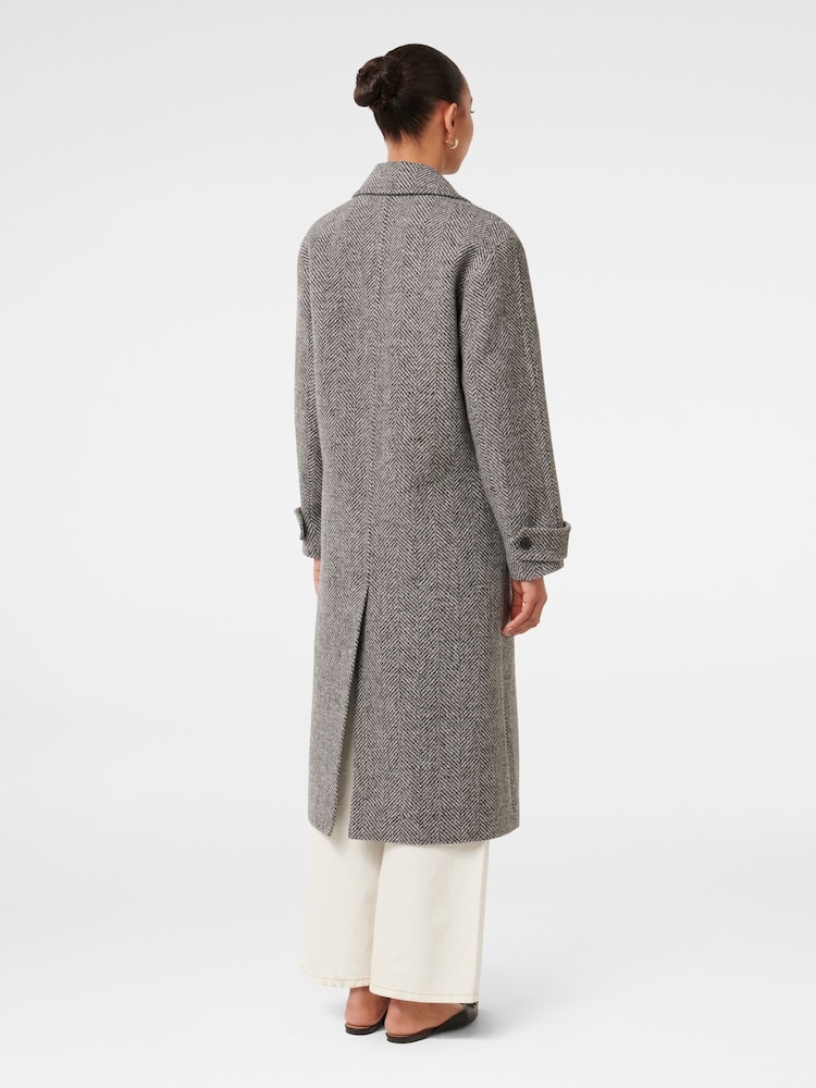 Forever New Grey Candice Double Breasted Coat - Image 2 of 5