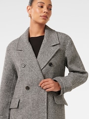 Forever New Grey Candice Double Breasted Coat - Image 3 of 5