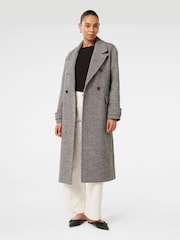Forever New Grey Candice Double Breasted Coat - Image 4 of 5