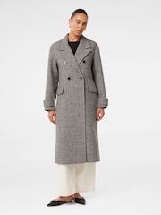 Forever New Grey Candice Double Breasted Coat - Image 5 of 5
