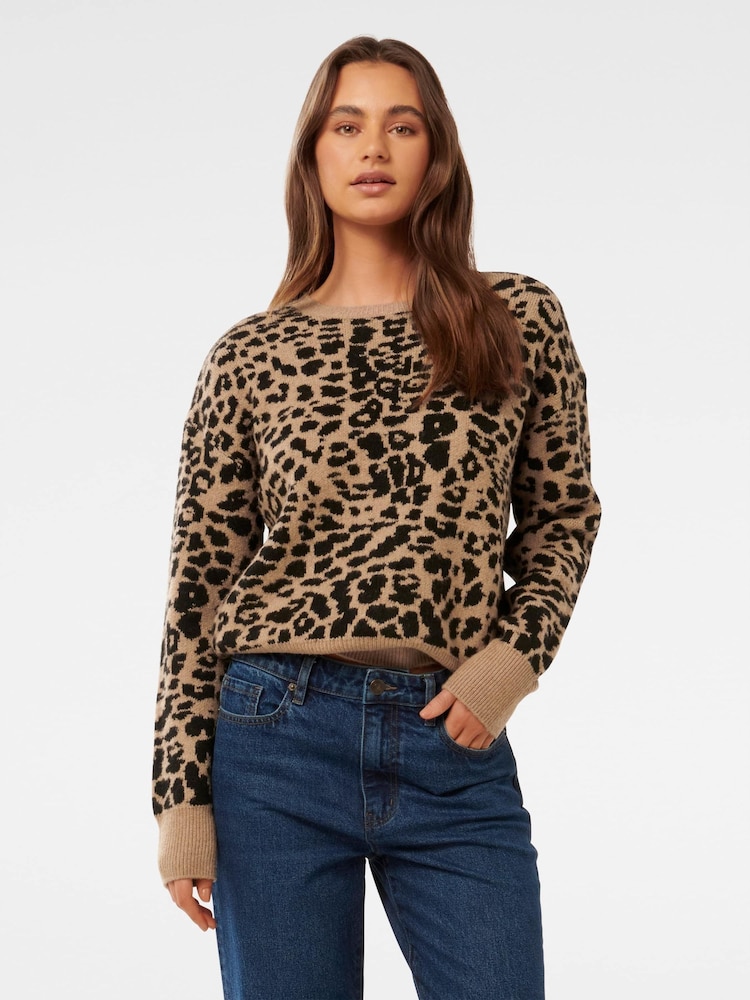 Forever New Natural Enola Patterned Knit Jumper - Image 1 of 5