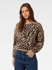 Forever New Natural Enola Patterned Knit Jumper - Image 4 of 5