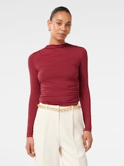 Forever New Red Zona Ruched Neck Top - Image 1 of 5