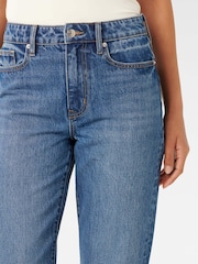 Forever New Blue Slim Paris Straight Leg 100% Cotton Jeans - Image 3 of 5