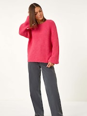 Roman Pink Soft Knit Blouson Jumper - Image 2 of 5