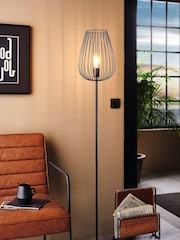 Eglo Black Newtown Caged Floor Lamp - Image 1 of 5