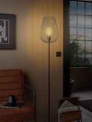 Eglo Black Newtown Caged Floor Lamp - Image 2 of 5