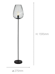 Eglo Black Newtown Caged Floor Lamp - Image 4 of 5