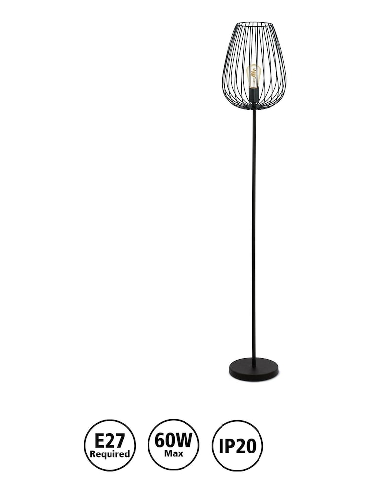 Eglo Black Newtown Caged Floor Lamp - Image 5 of 5