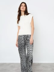 Another Sunday Cream Cable Knit Tank Top - Image 3 of 5