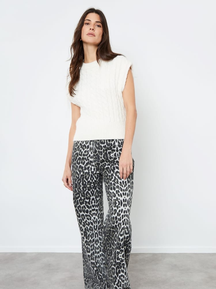 Another Sunday Cream Cable Knit Tank Top - Image 3 of 5