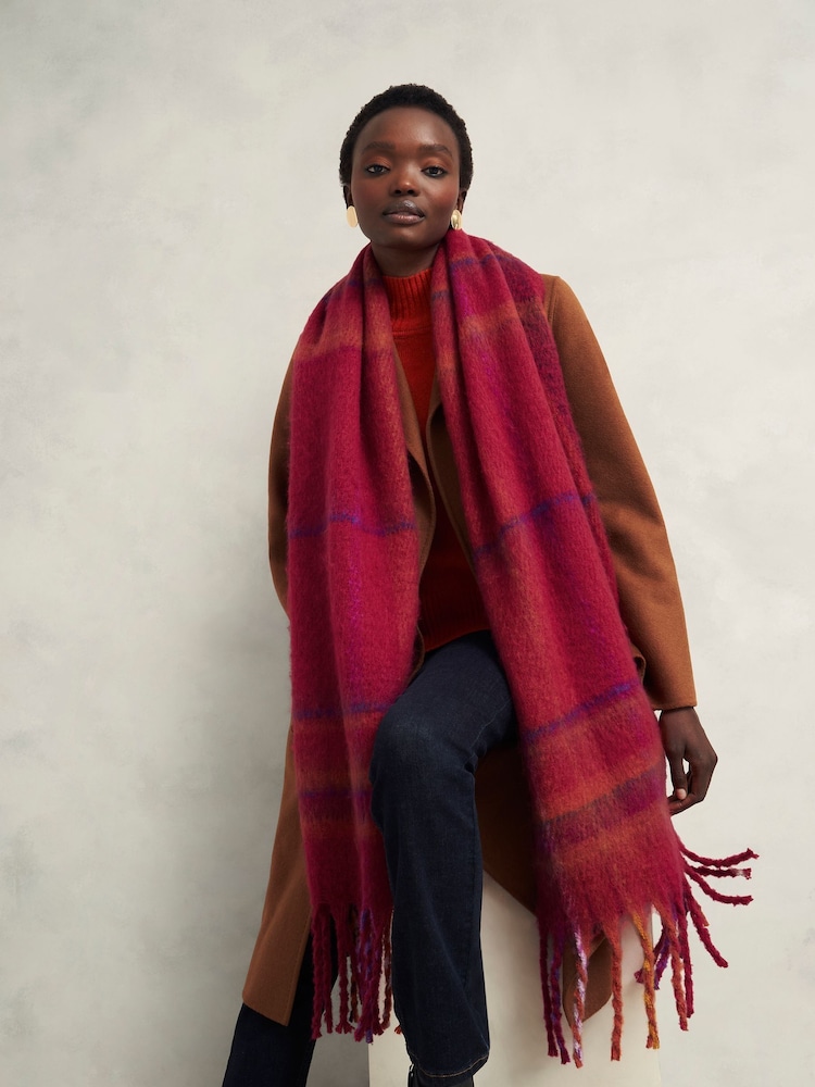 Hobbs Pink Helen Winter Scarf - Image 2 of 3