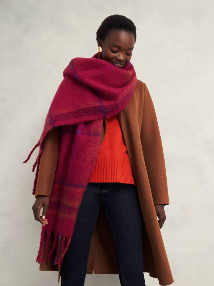 Hobbs Pink Helen Winter Scarf - Image 3 of 3