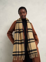 Hobbs Brown Ruth Wool Winter Scarf - Image 2 of 3