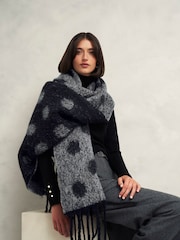 Hobbs Grey Mona Winter Scarf - Image 2 of 3