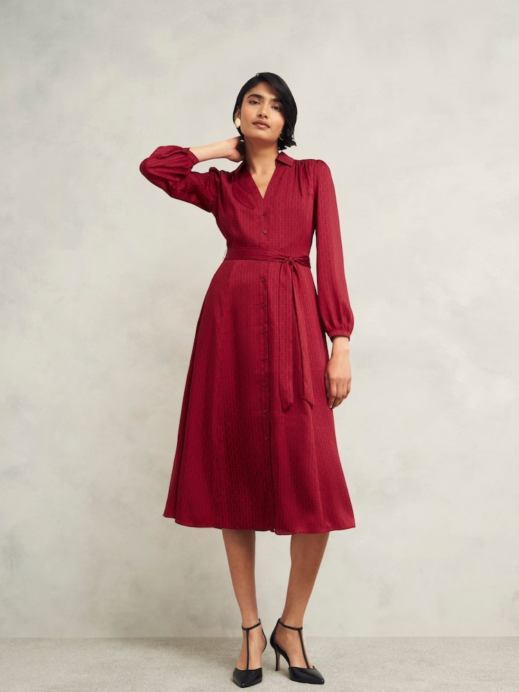 Hobbs Red Petite Yvonne Dress - Image 1 of 5