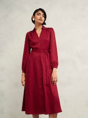 Hobbs Red Petite Yvonne Dress - Image 4 of 5
