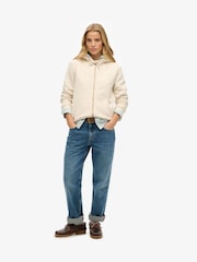 Superdry Cream Essential Logo Zip Hoodie - Image 2 of 6