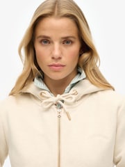 Superdry Cream Essential Logo Zip Hoodie - Image 3 of 6