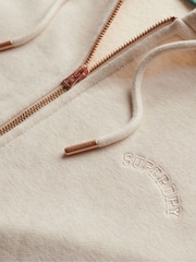 Superdry Cream Essential Logo Zip Hoodie - Image 6 of 6