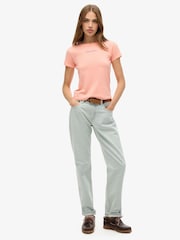 Superdry Pink Core Logo City Slim Fit T-Shirt - Image 3 of 6