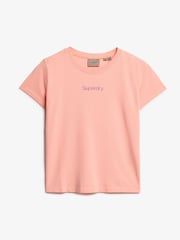 Superdry Pink Core Logo City Slim Fit T-Shirt - Image 5 of 6