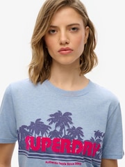 Superdry Blue Outdoor Stripe Relaxed T-Shirt - Image 4 of 6