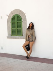 Superdry Blue Zigzag Knit Shorts - Image 3 of 10