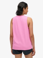 Superdry Pink 100% Cotton Outdoor Stripe Scoop Neck Tank - Image 2 of 6