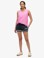 Superdry Pink 100% Cotton Outdoor Stripe Scoop Neck Tank - Image 3 of 6