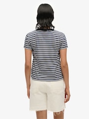 Superdry Blue Navy Essential Logo Slim Fit T-Shirt - Image 2 of 6