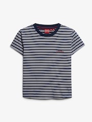 Superdry Blue Navy Essential Logo Slim Fit T-Shirt - Image 5 of 6