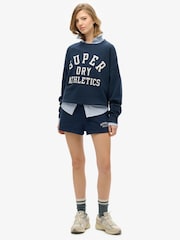Синий - Superdry Ath Ess Relaxed Appliqué Crew 100% Cotton SweatShirts - Image 2 of 5