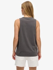 Superdry Grey 100% Cotton Psych Surf Graphic Racer Vest - Image 3 of 6